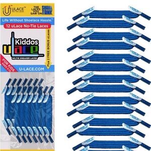 uLace Kiddos No-Tie Shoelaces Blue